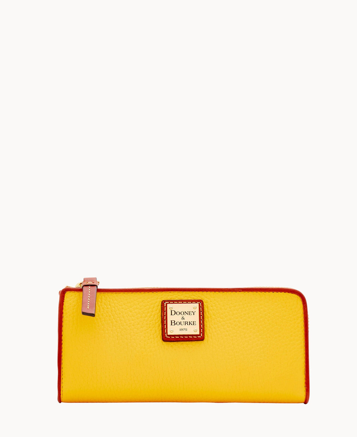 Pebble Grain Zip Clutch - Dandelion