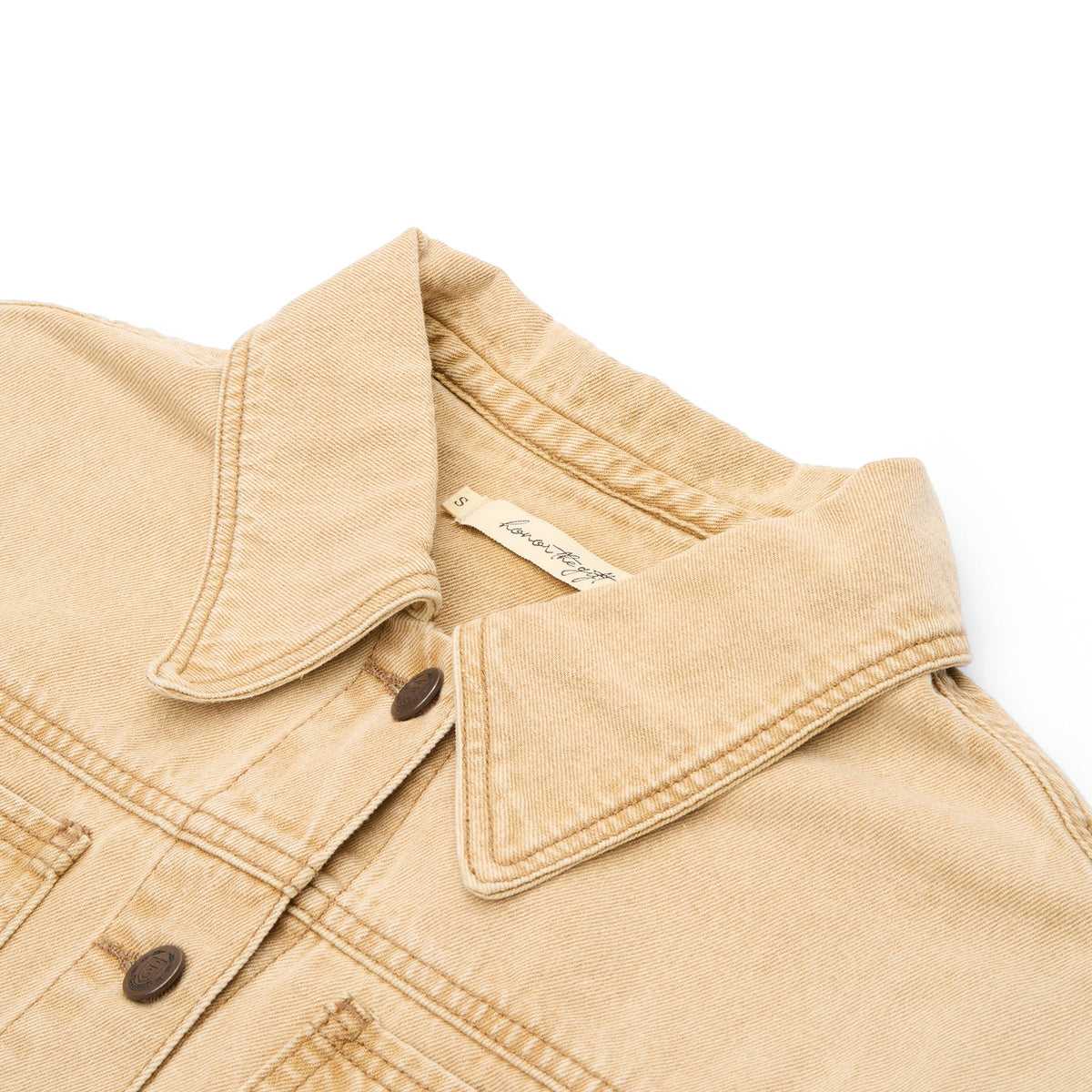 Honor The Gift B-Summer Raw Edge Cropped Jacket (Tan) - Image 3