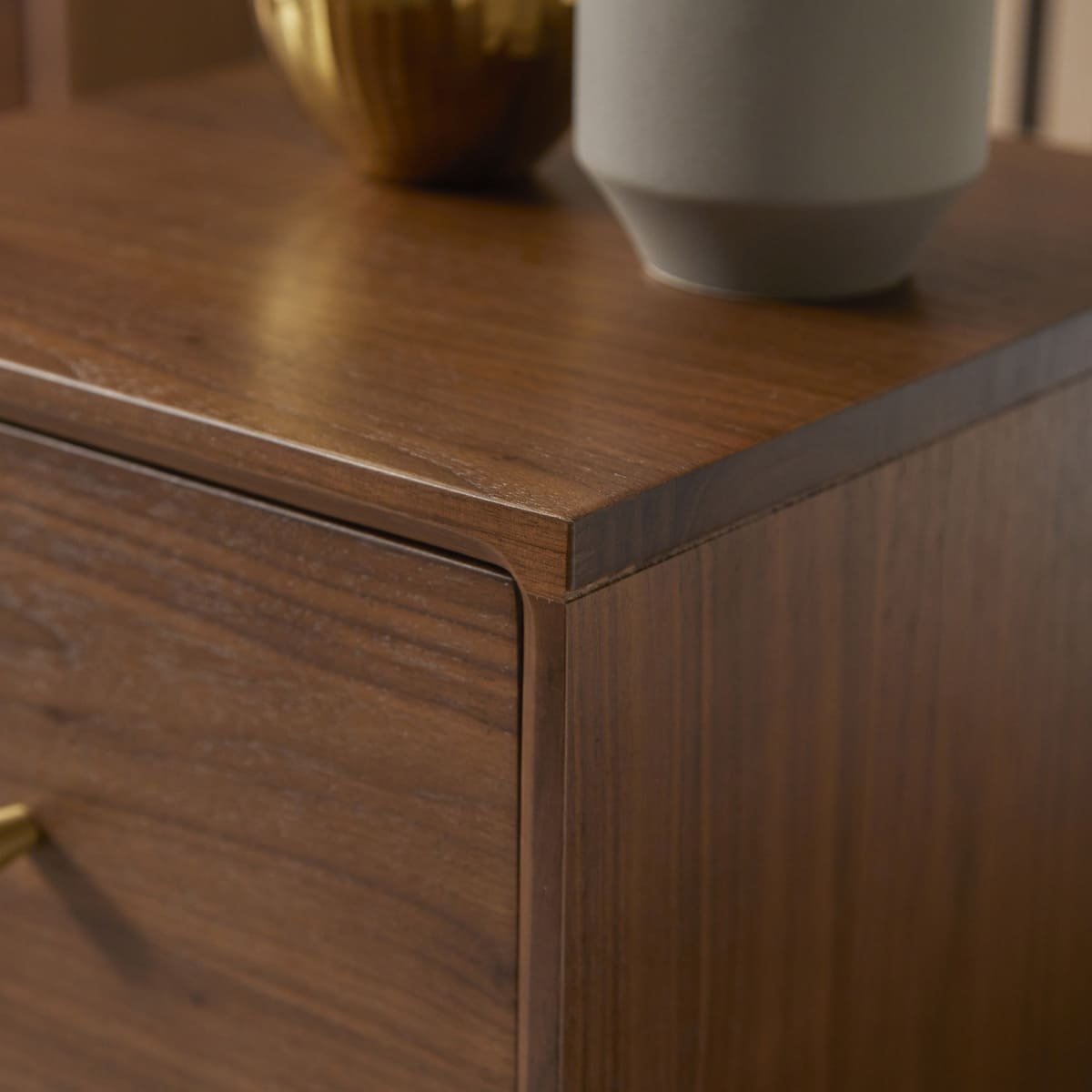 Wright Narrow Walnut Bedside Table - Image 3