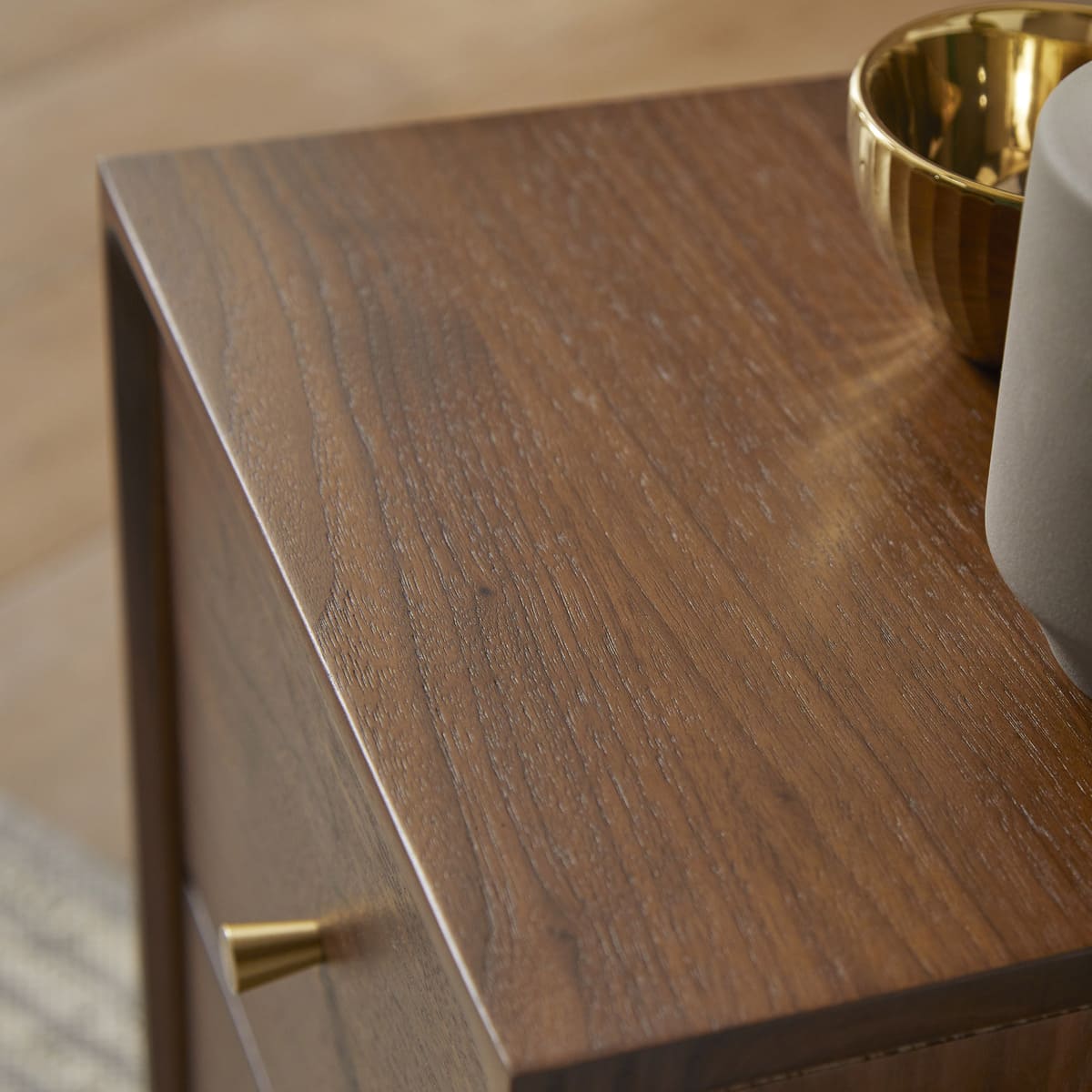 Wright Narrow Walnut Bedside Table - Image 4