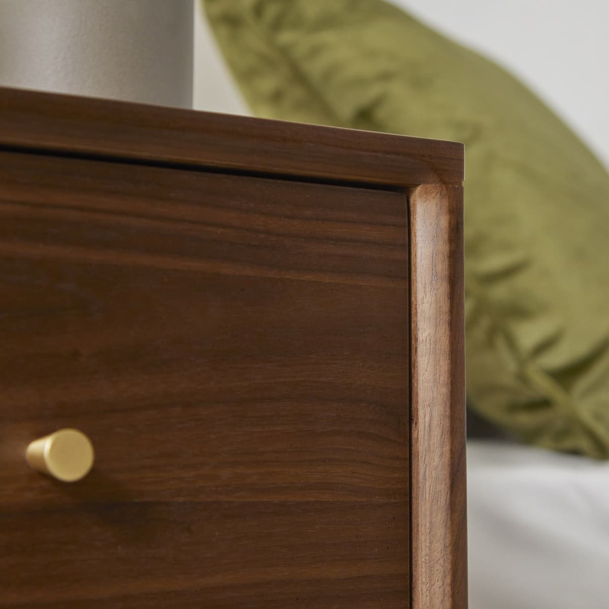 Wright Narrow Walnut Bedside Table - Image 5