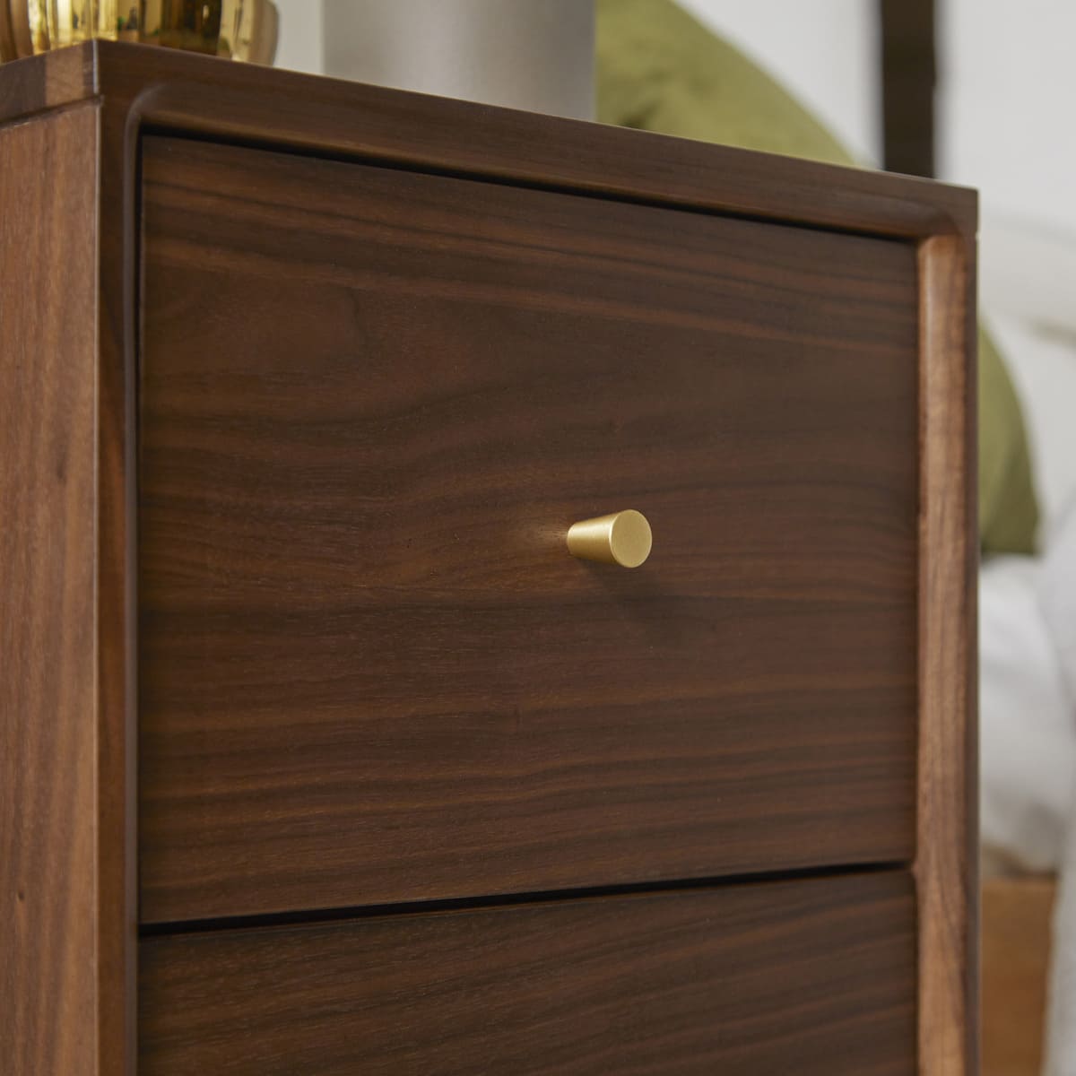 Wright Narrow Walnut Bedside Table - Image 6