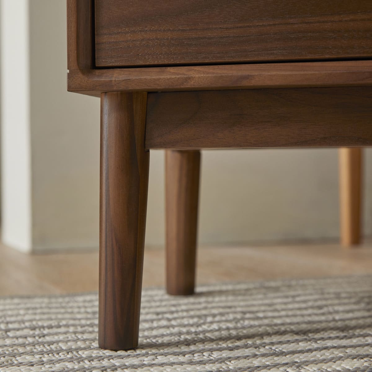 Wright Narrow Walnut Bedside Table - Image 7