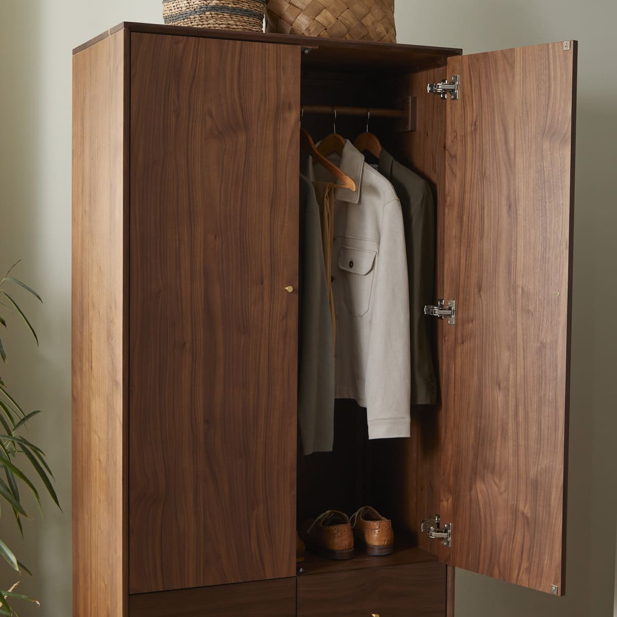 Wright Walnut Wardrobe - Image 2