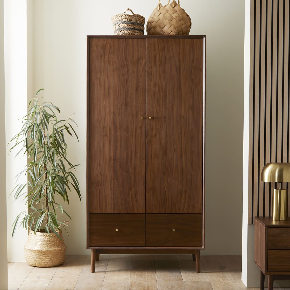Wright Walnut Wardrobe - Image 4