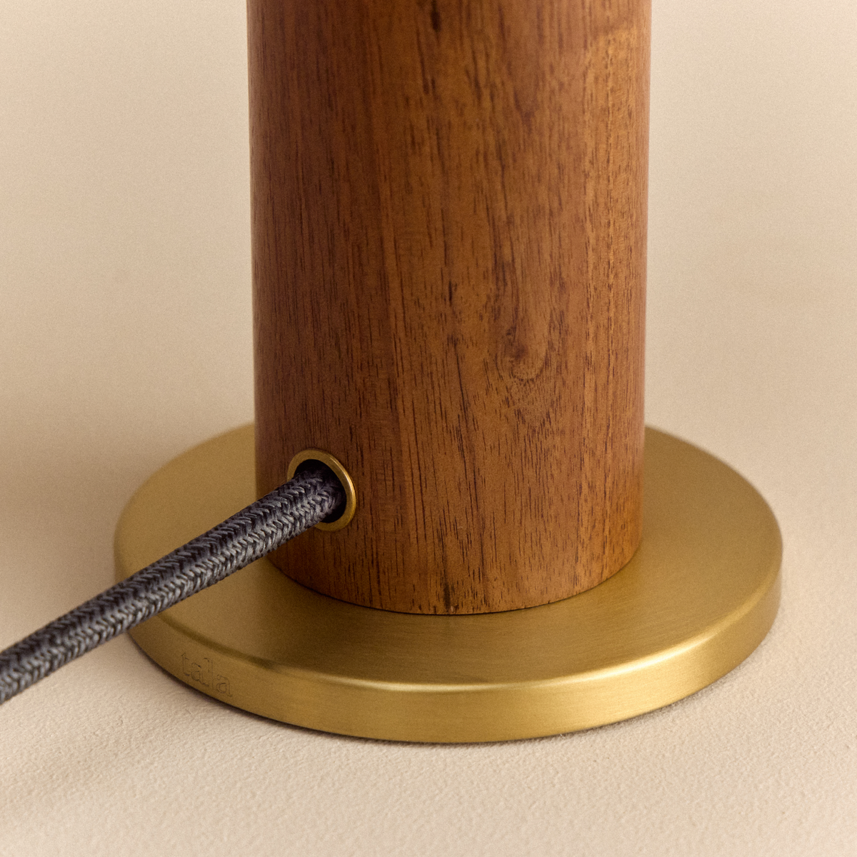 Knuckle Table Lamp in Walnut + Voronoi I - Image 5
