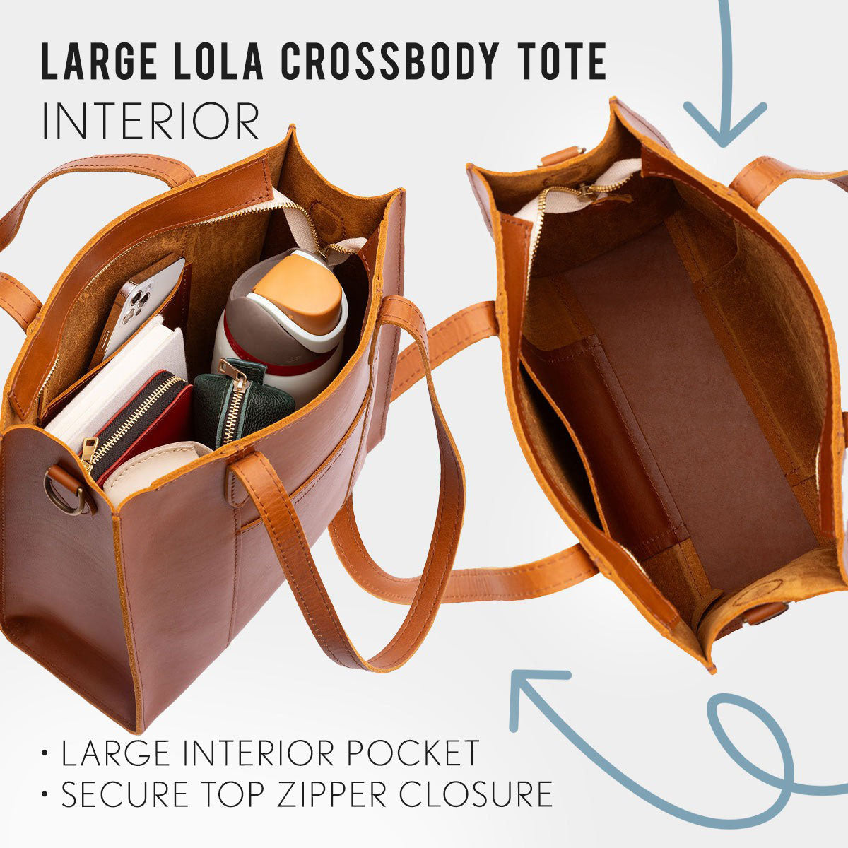 Large Lola Zipper Crossbody Tote - Image 166