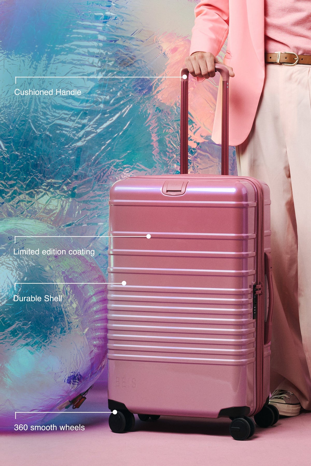 The Carry-On Roller in Wicked Pink - Image 2