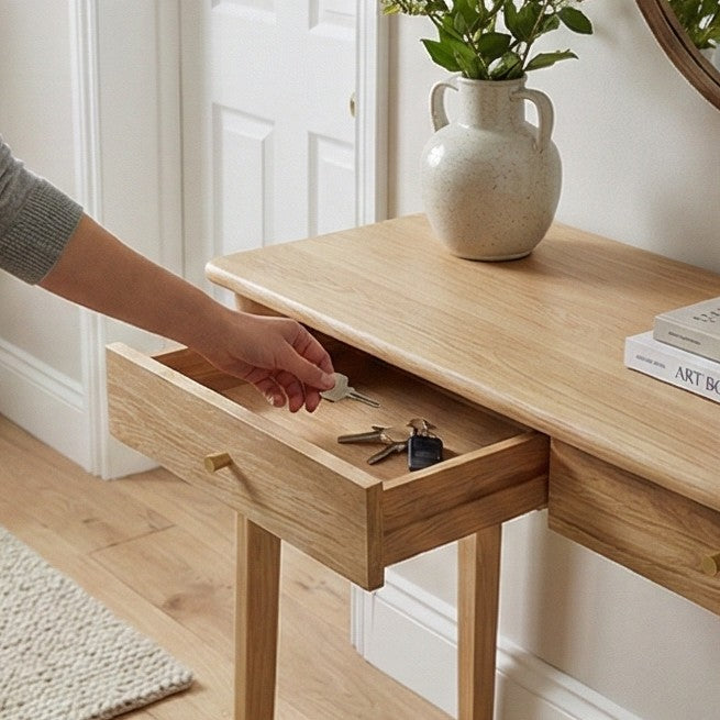 Wright Oak Desk and Dressing Table - Image 8