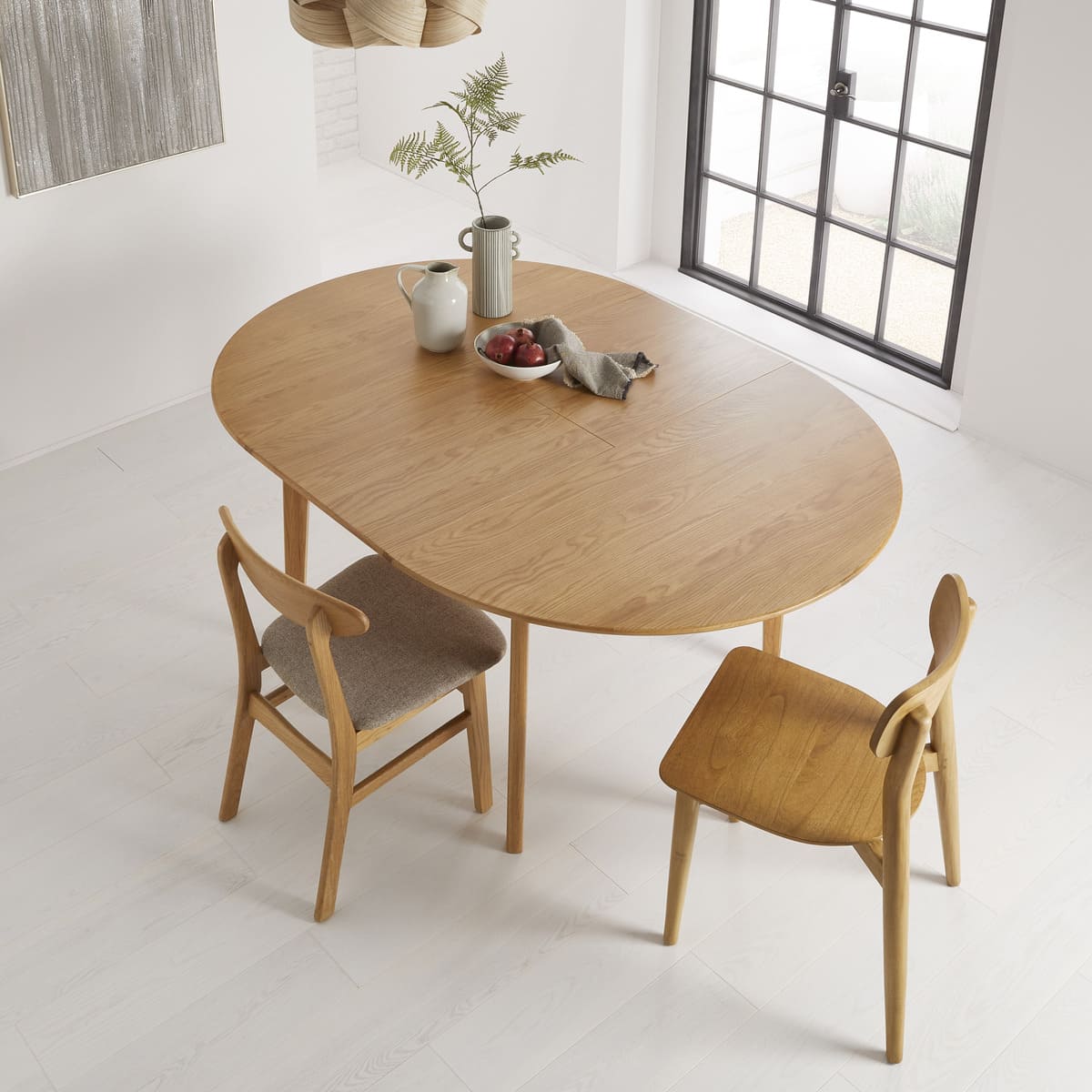 Wright Oak Round Extendable Dining Table - Image 6