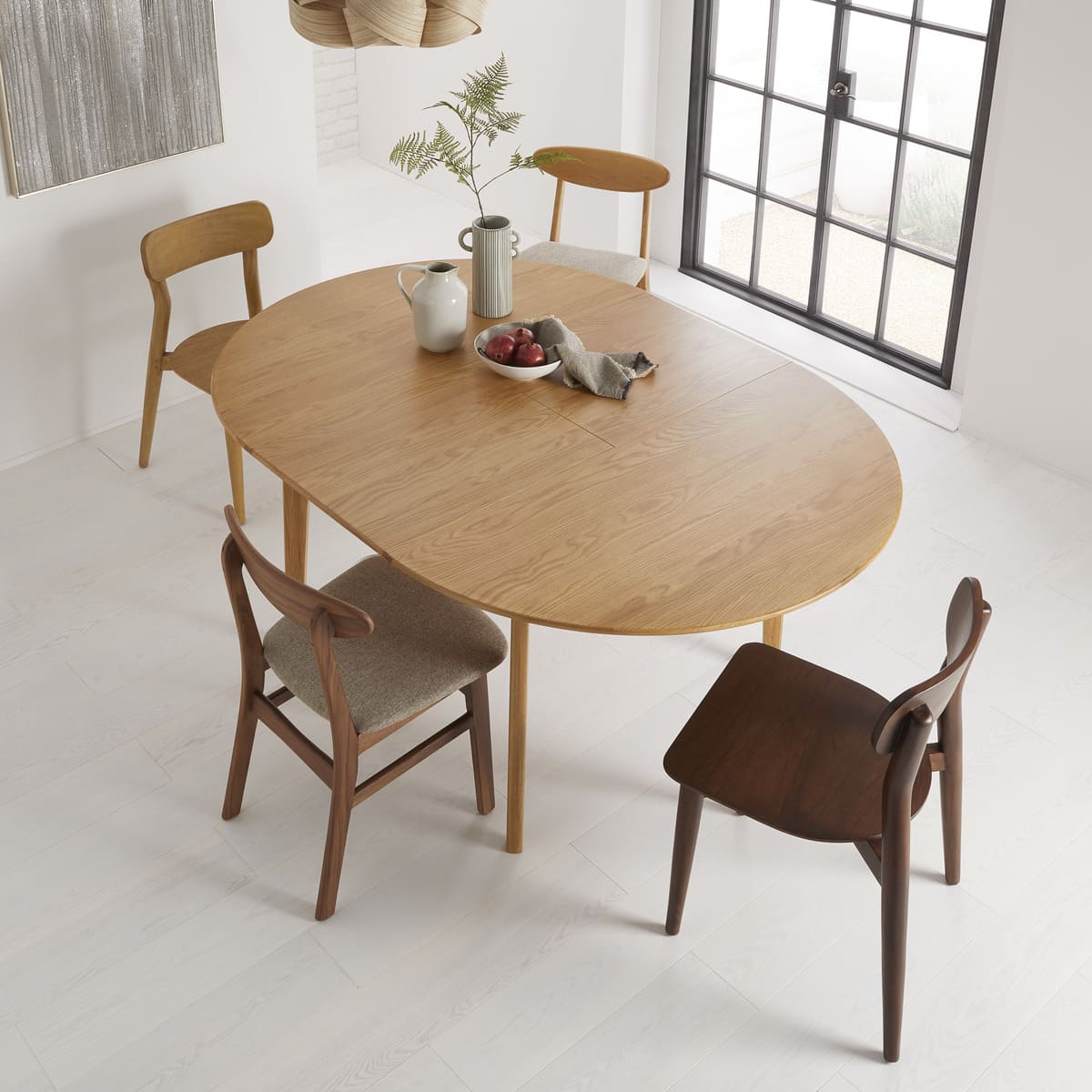 Wright Oak Round Extendable Dining Table - Image 11