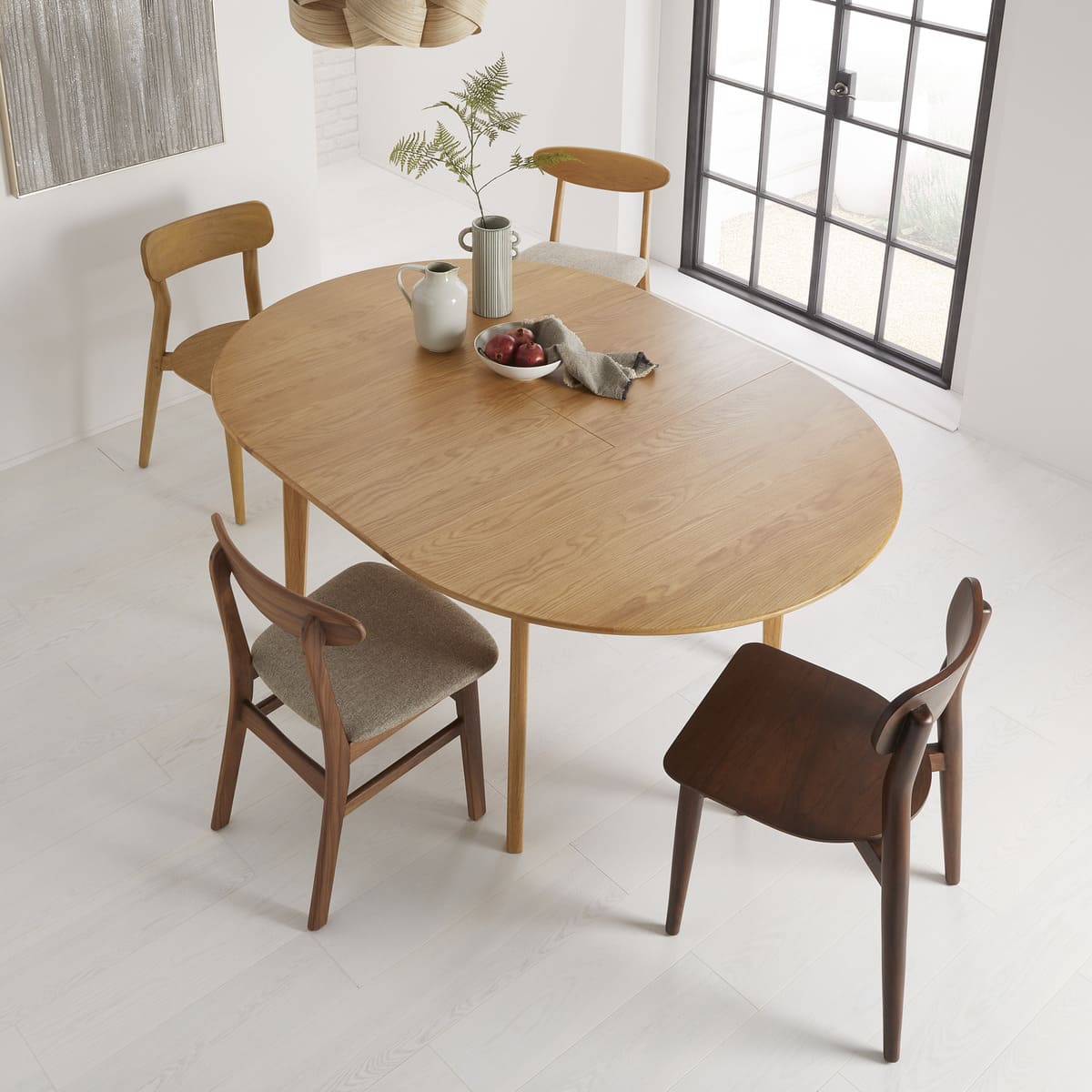 Wright Oak Round Extendable Dining Table - Image 12