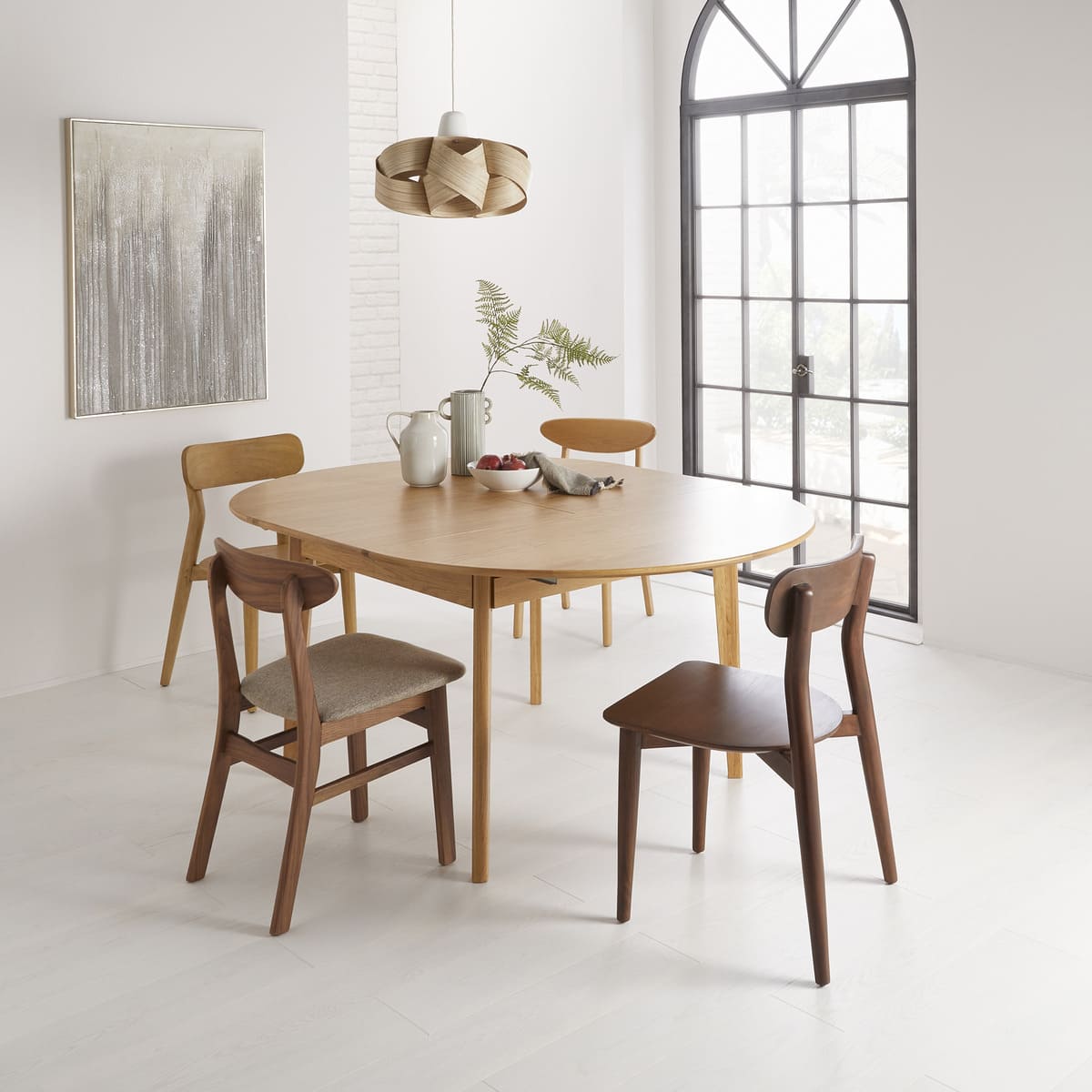 Wright Oak Round Extendable Dining Table - Image 13