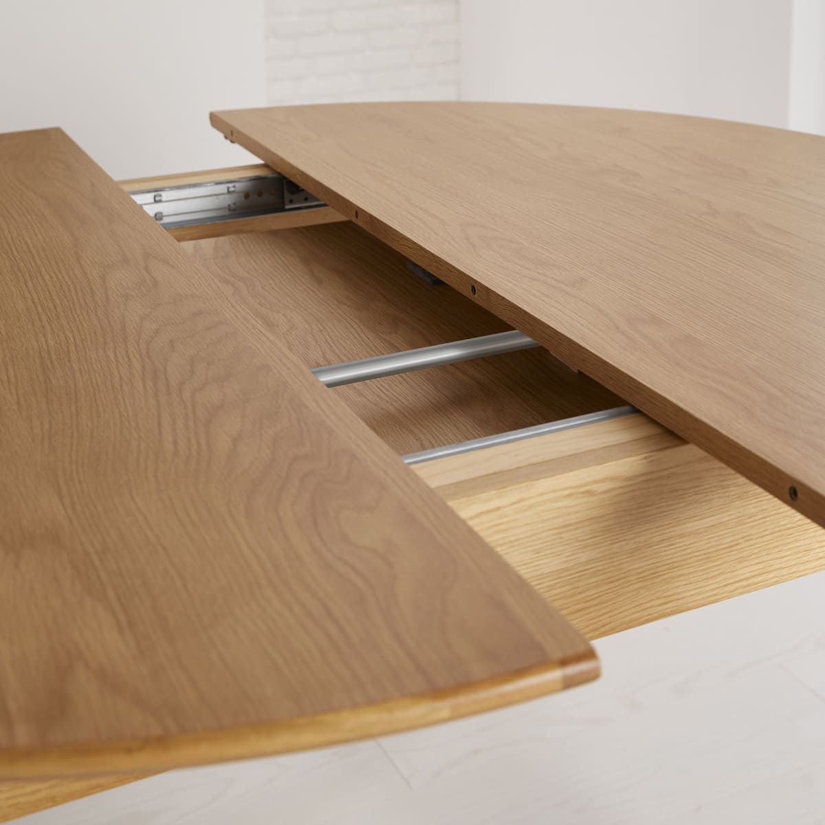 Wright Oak Round Extendable Dining Table - Image 7
