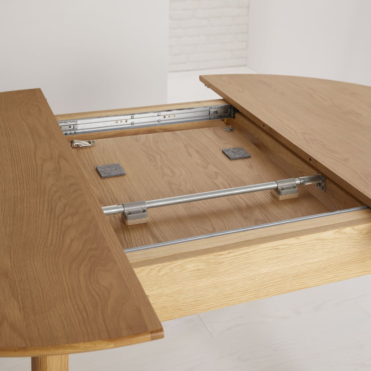 Wright Oak Round Extendable Dining Table - Image 8