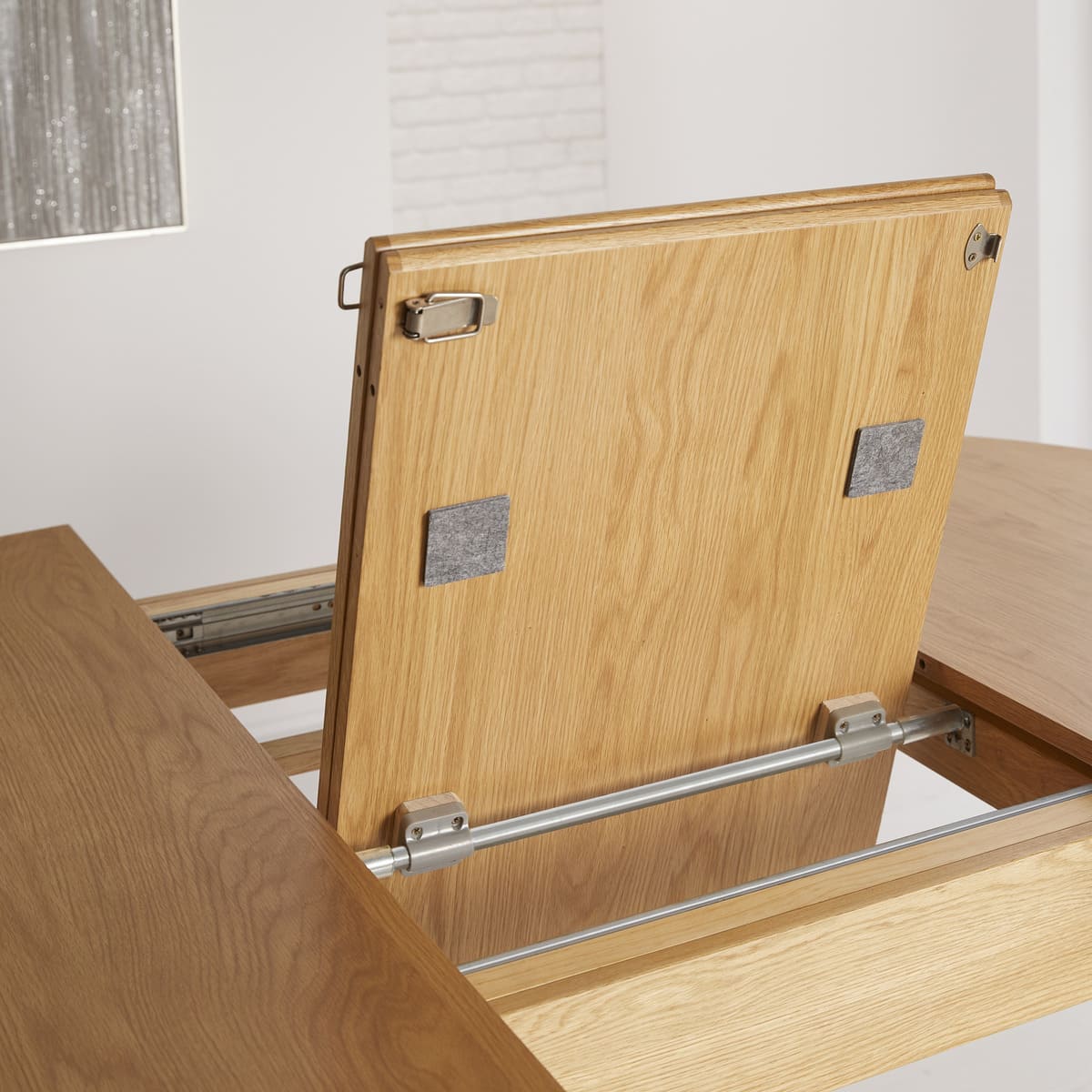 Wright Oak Round Extendable Dining Table - Image 9