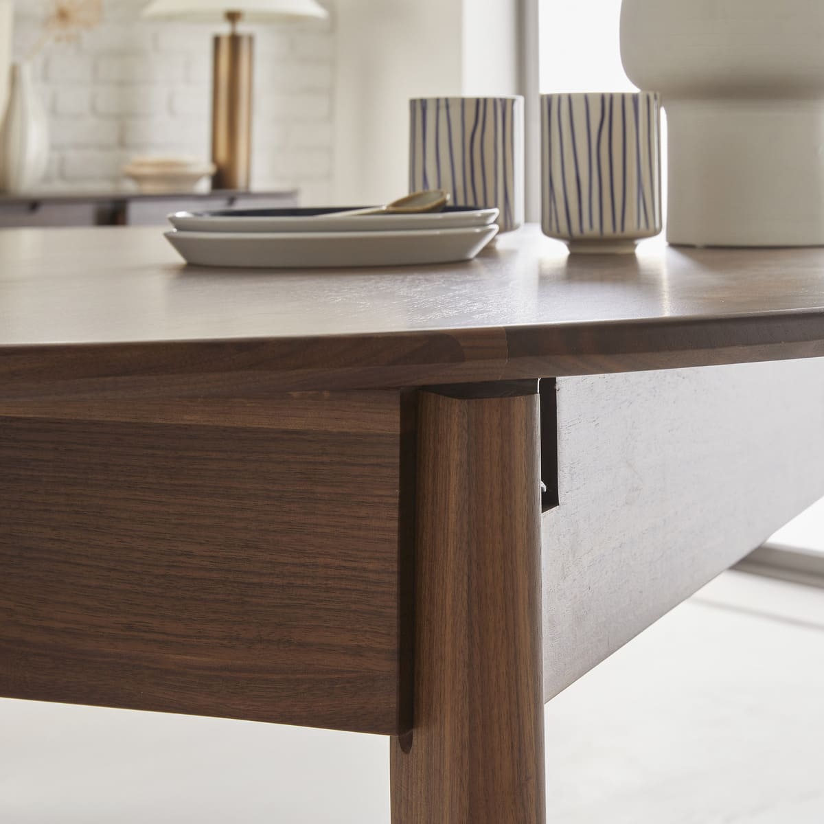 Wright Walnut Round Extendable Dining Table - Image 8