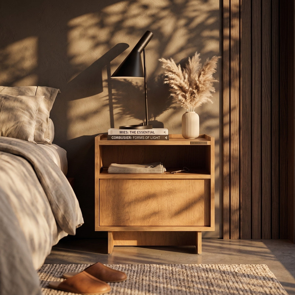Kanso Oak Bedside Table - Image 2