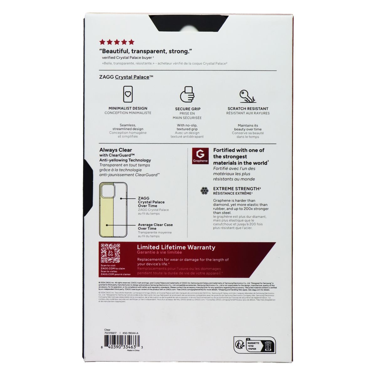 ZAGG Crystal Palace Case for Samsung Galaxy S24 FE - Clear - New - Image 2