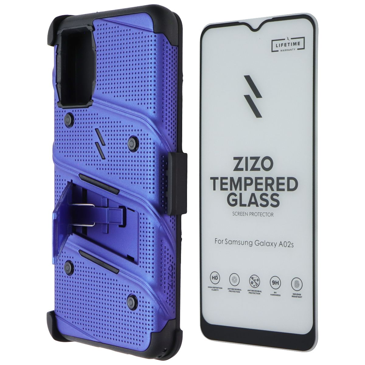 Zizo BOLT Series Case and Holster for Samsung Galaxy A02s - Blue/Black - New