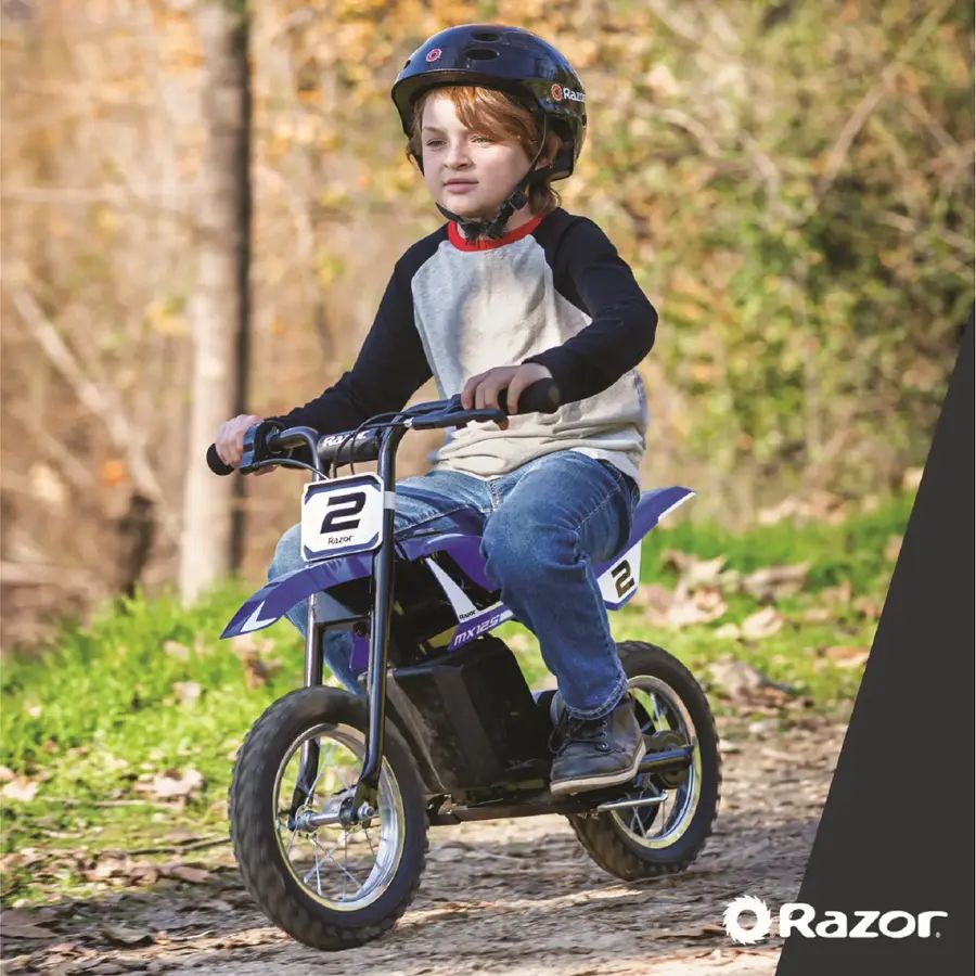 Razor - MX125 Dirt Rocket eBike w/ 5.3 Miles Max Operating Range and 8 mph Max Speed - Blue - 15118244 - Image 5