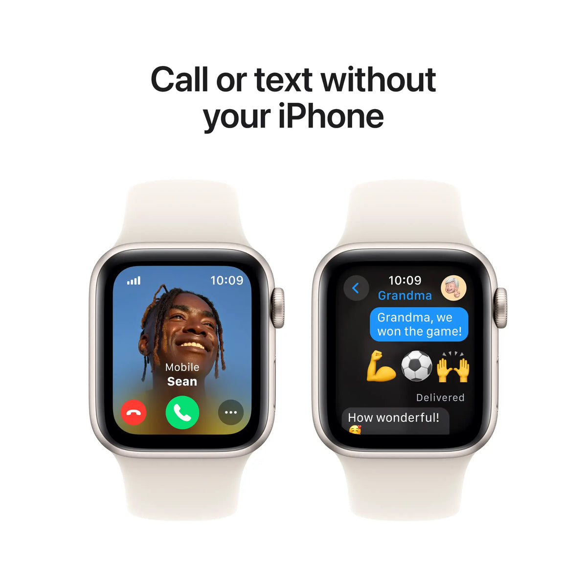 Apple Watch SE 2nd Gen (GPS+Cellular) 40mm Aluminum Case with Starlight Sport Band - S/M - Image 4