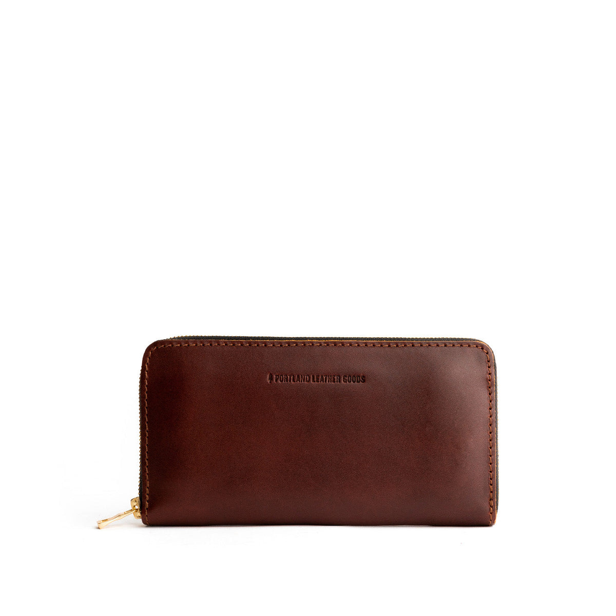 Accordion Zip Wallet - Cognac