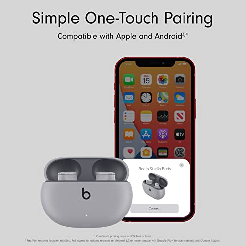 Beats Studio Buds Noise-Canceling True Wireless In-Ear Headphones - Moon Gray - MMT93LL/A - Image 5