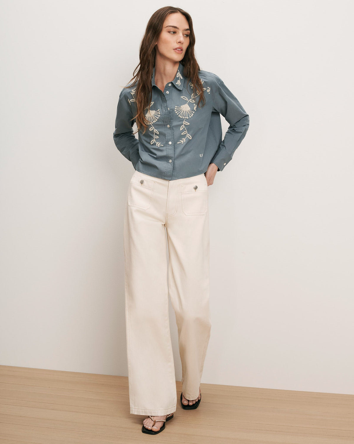 Aderes Beaded Button-Down Shirt - Image 2