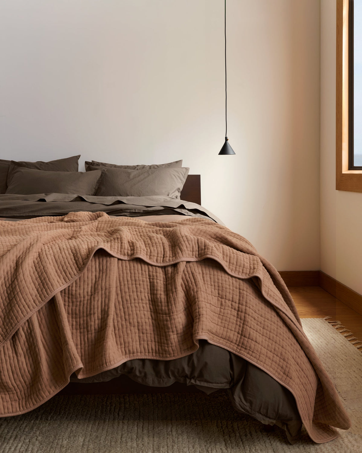 Percale Sheet Set - Warm Grey F/Q - Image 5