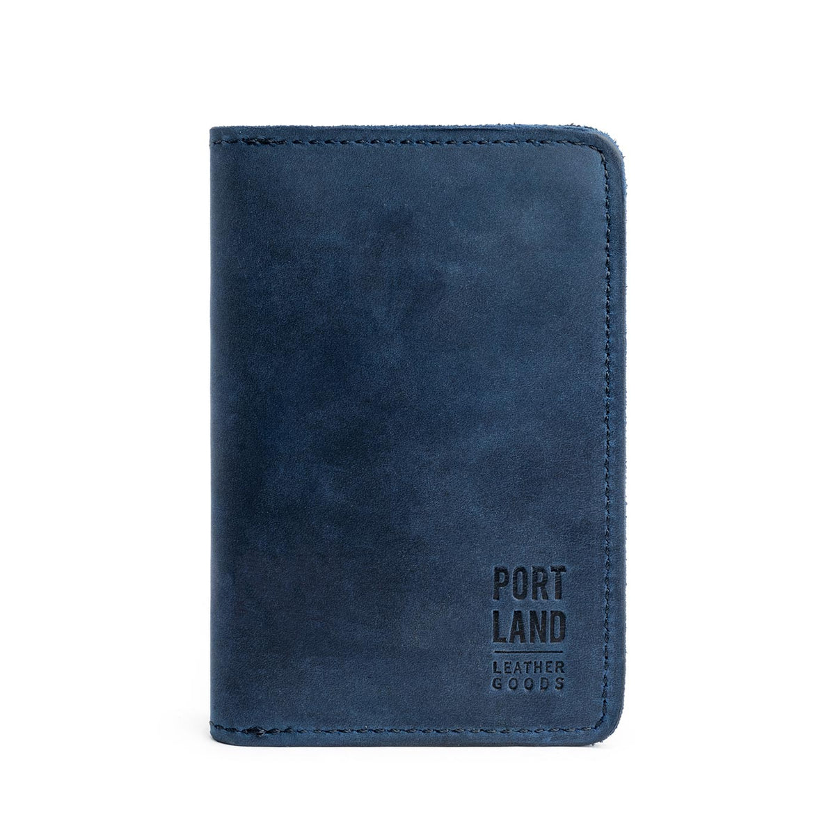 'Almost Perfect' Leather Modern Passport Holder - Deep Water