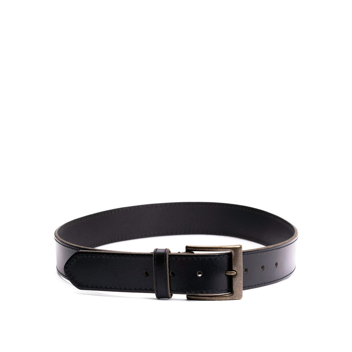 Men's Artisan Leather Belt - Jet Black