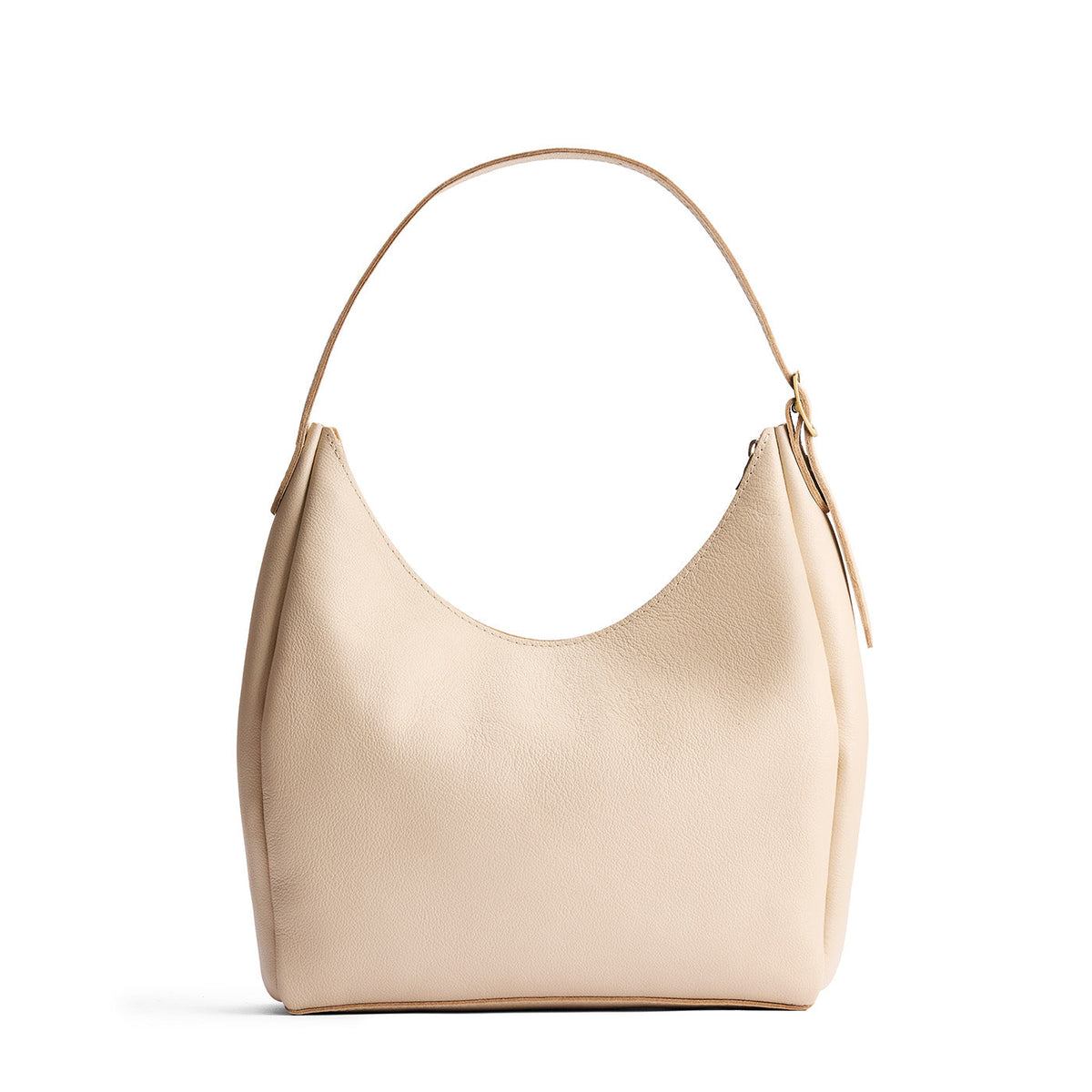 Aspen Shoulder Bag - Pebbled Bone / Large