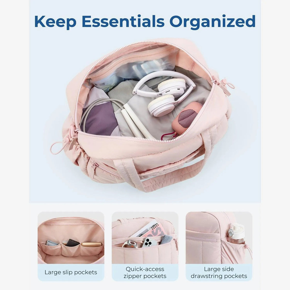 Puffy Water-Resistant Gym & Travel Duffle Bag - Image 25