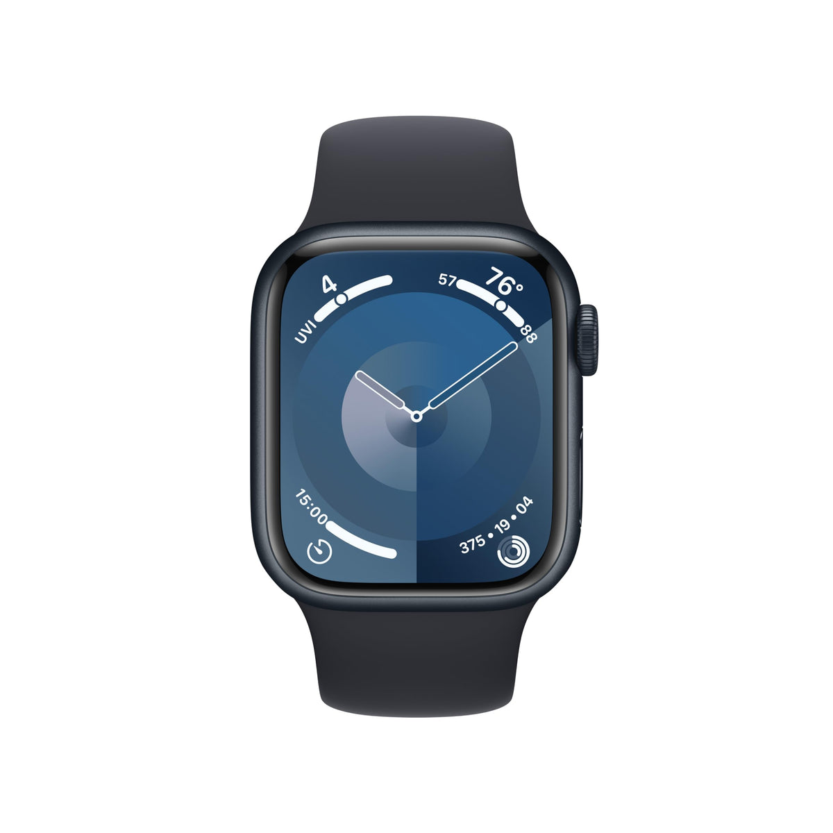 Apple Watch Series 9 GPS 41mm Midnight Aluminum Case with Midnight Sport Band - M/L - MR8X3LW/A - Image 2
