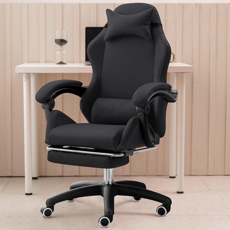 Ergonomic Reclining Esports Computer Chair - Black with feet