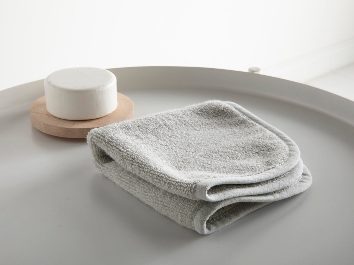 Organic Baby Washcloth - FINAL SALE (Light Grey) - Image 2