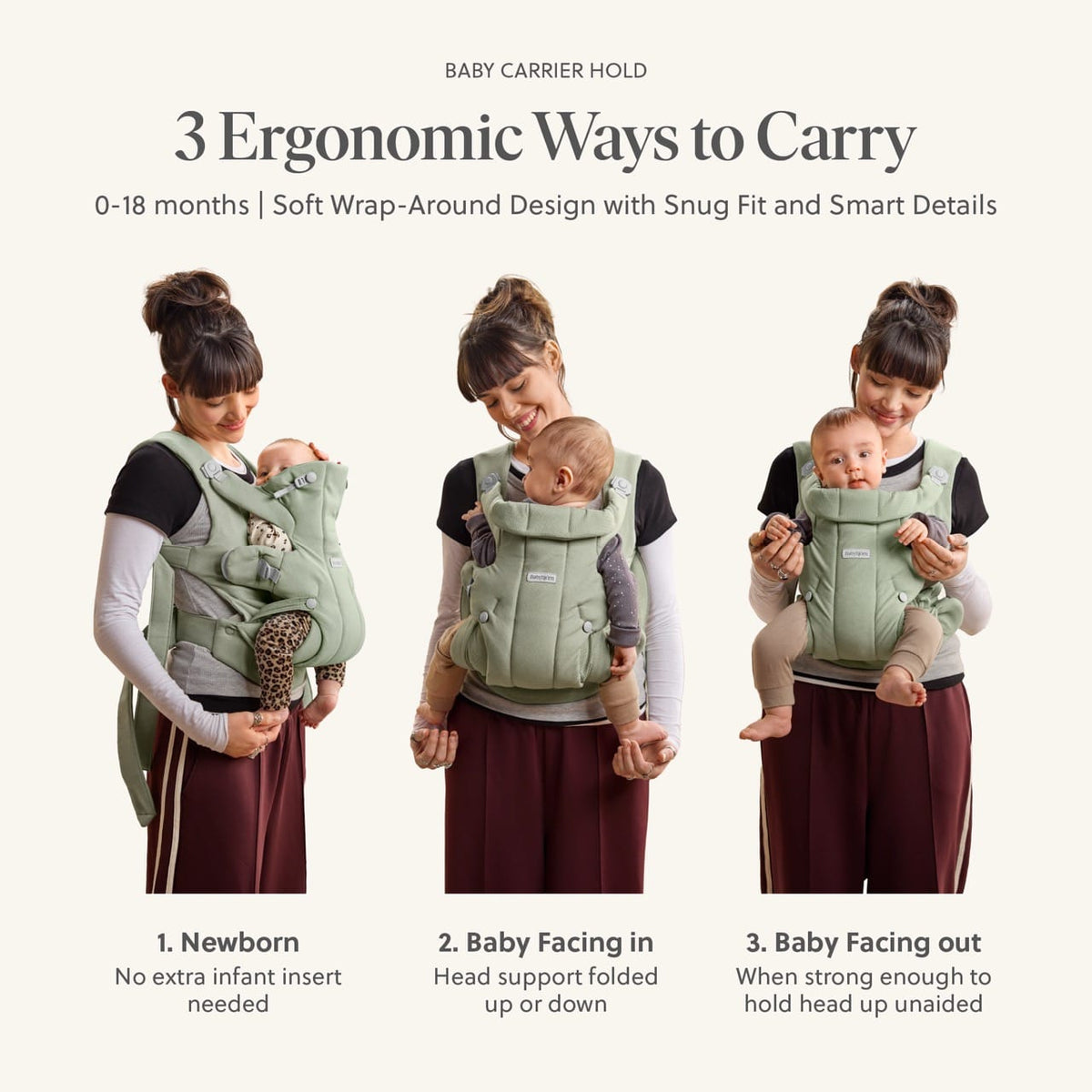 BabyBjörn Baby Carrier Hold - Mesh, Black - Image 4