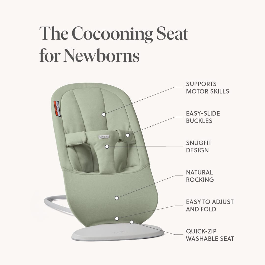 BabyBjörn Bouncer Begin - Mesh, Cream - Image 2