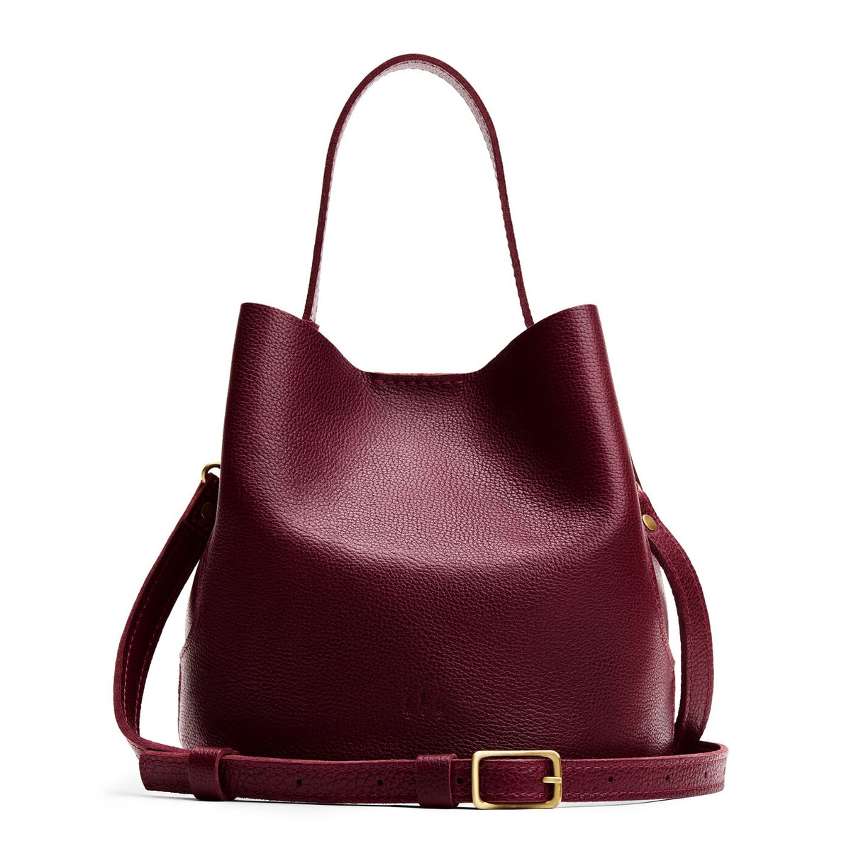 'Almost Perfect' Belle Bucket Bag - Cabernet / Large