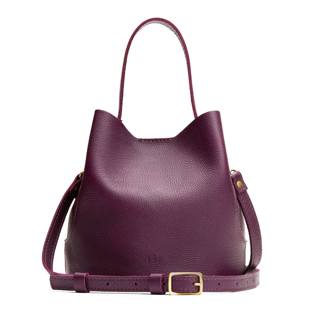 'Almost Perfect' Belle Bucket Bag - Plum / Large