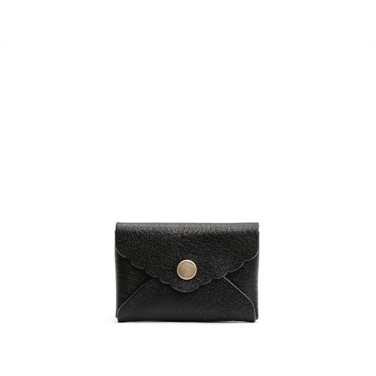 Mini Daisy Wallet - Pebbled--black