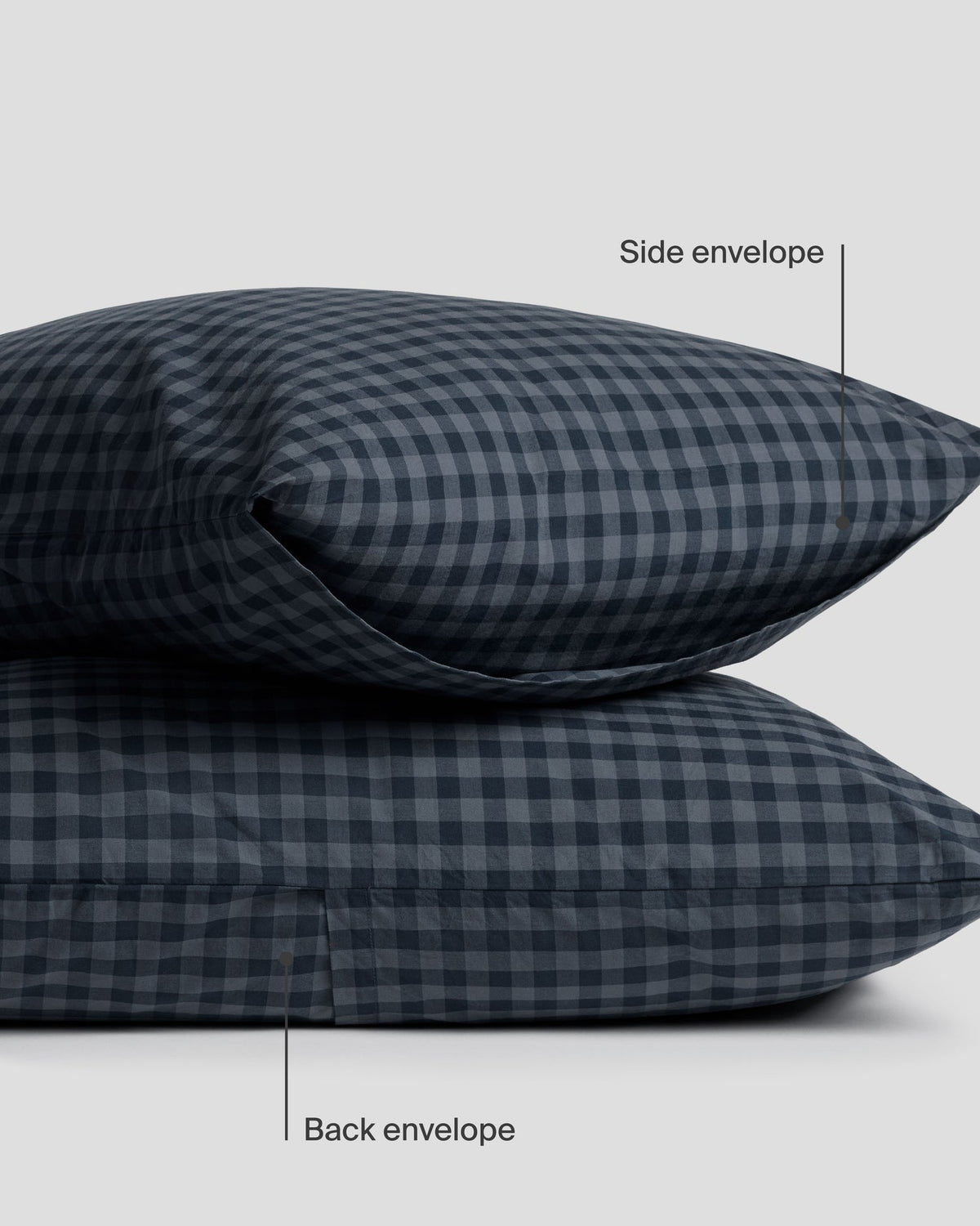 Brushed Cotton Pillowcase Set (Dusk Check) - Image 7