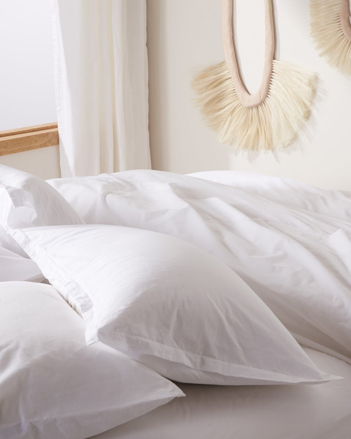 Brushed Cotton Sham Set (White) - Image 4