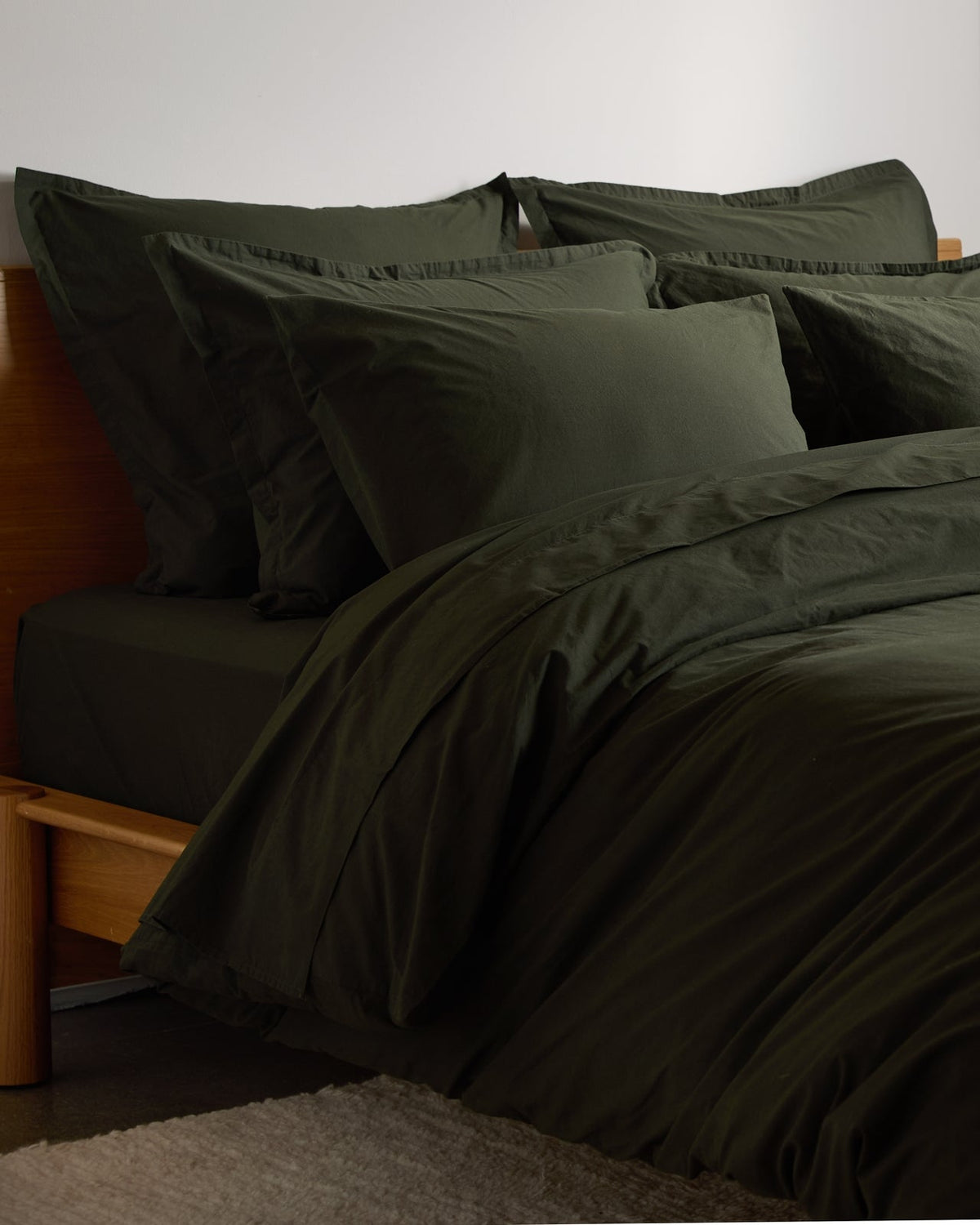 Brushed Cotton Sheet Set - Evergreen K/CK - Image 2