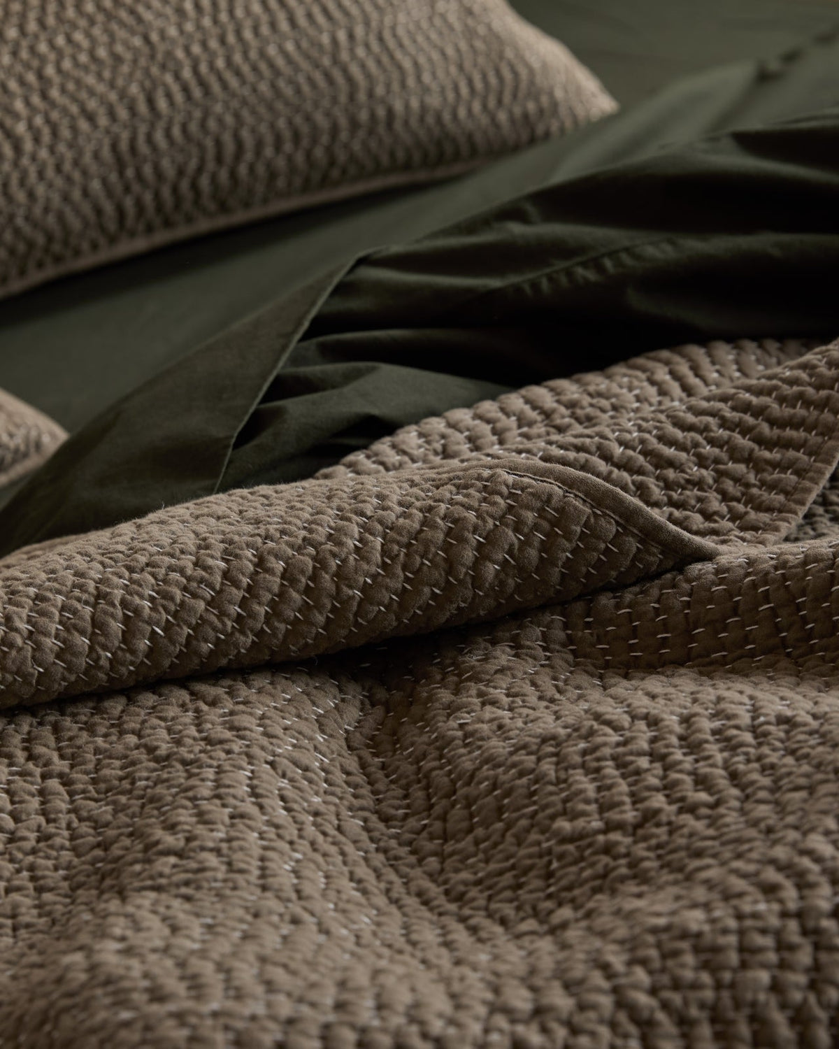 Brushed Cotton Sheet Set - Evergreen K/CK - Image 4