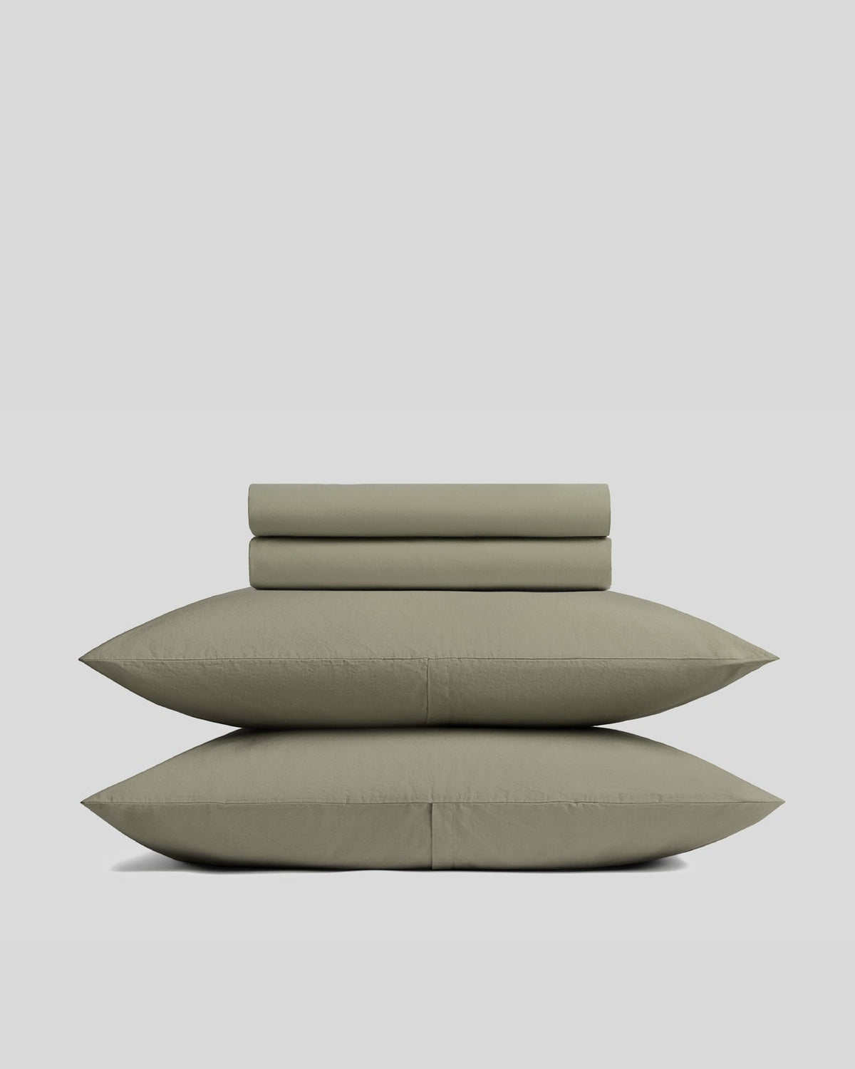 Brushed Cotton Sheet Set - Moss K/CK