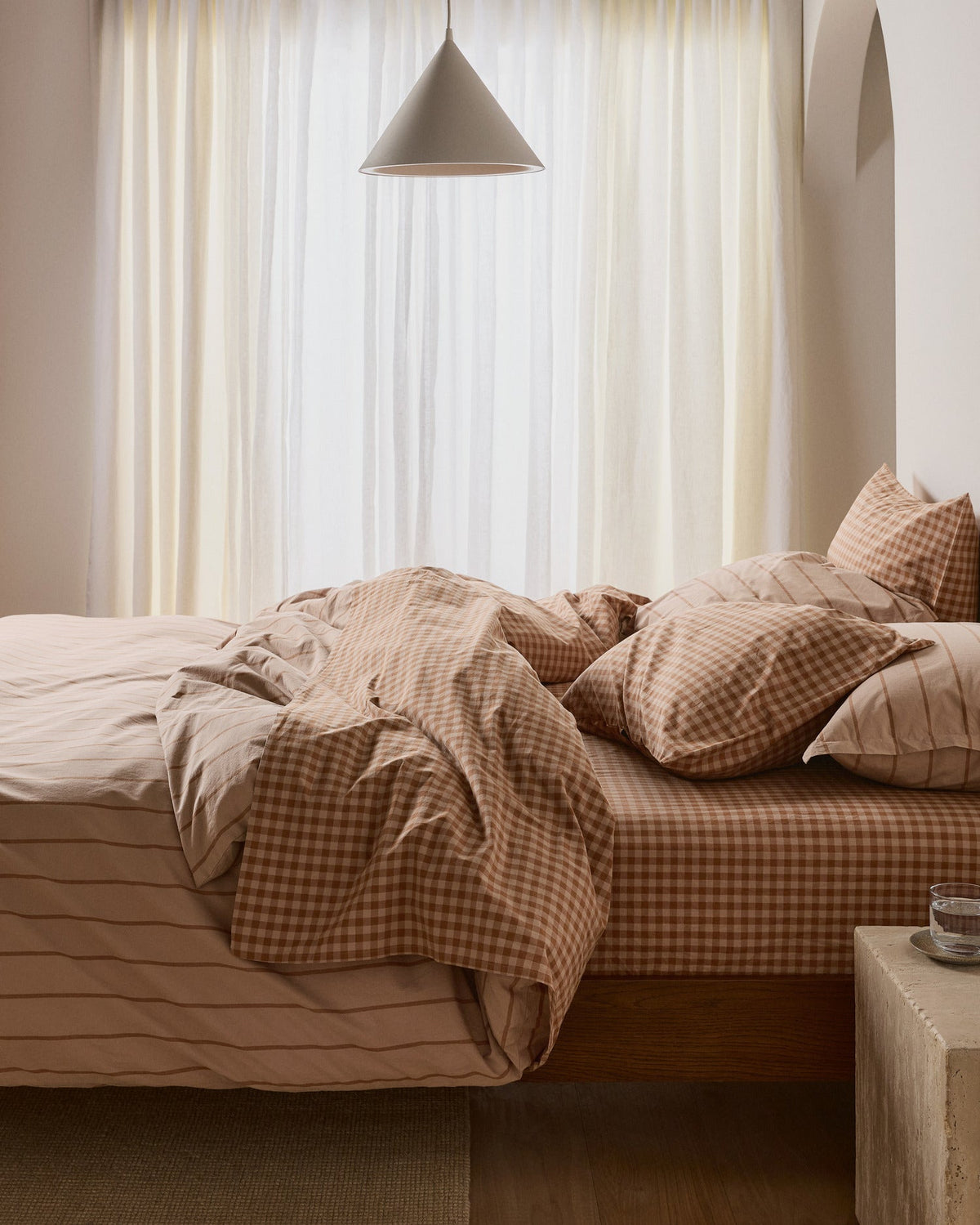 Brushed Cotton Sham Set (Adobe Stripe) - Image 4