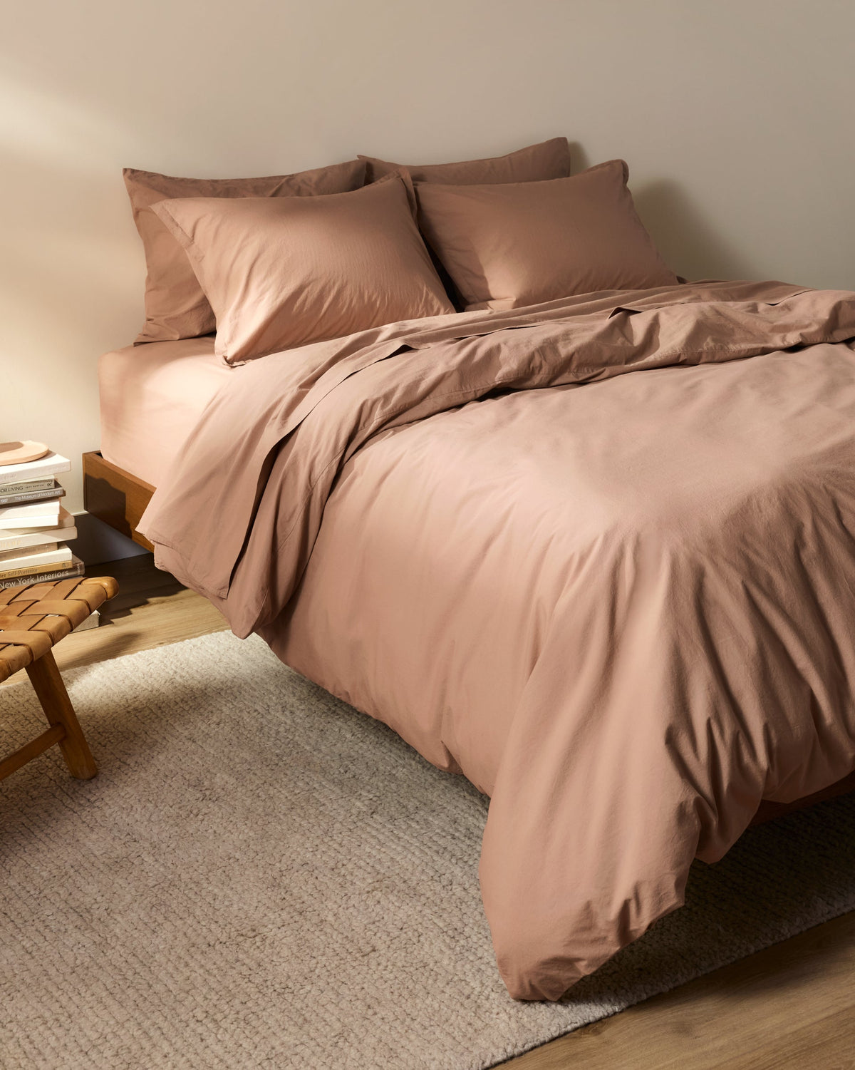 Brushed Cotton Duvet Cover Set - Adobe F/Q - Image 4