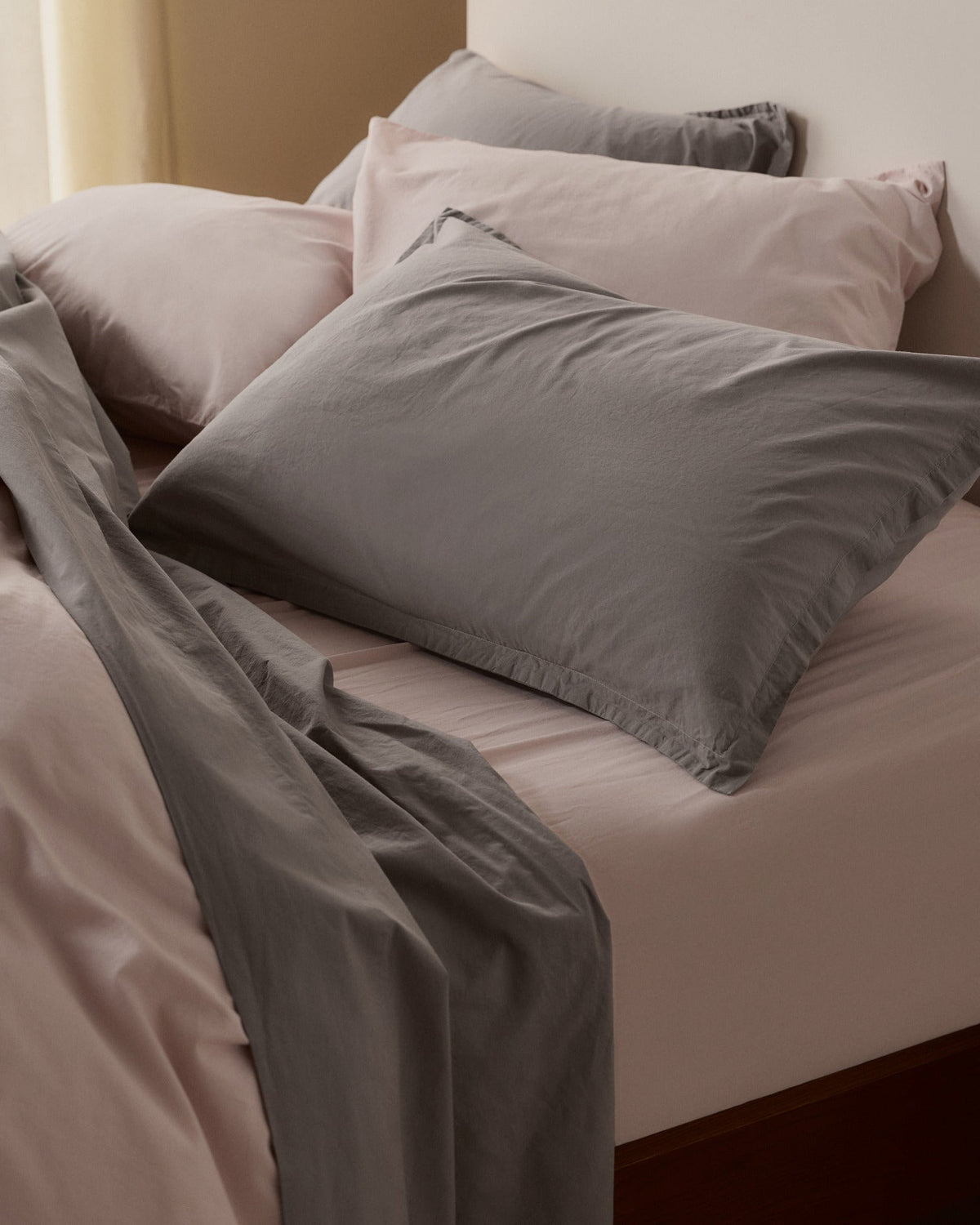 Brushed Cotton Sham Set (Pebble) - Image 2